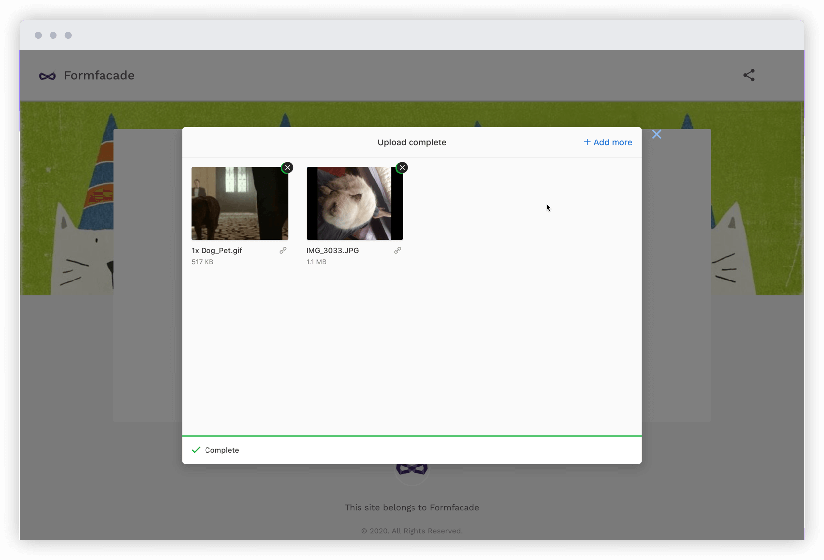 See a nice preview of the uploaded files in a full-featured UI for file upload