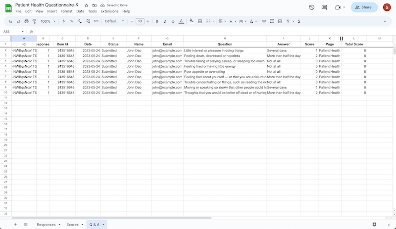 Assessment form builder